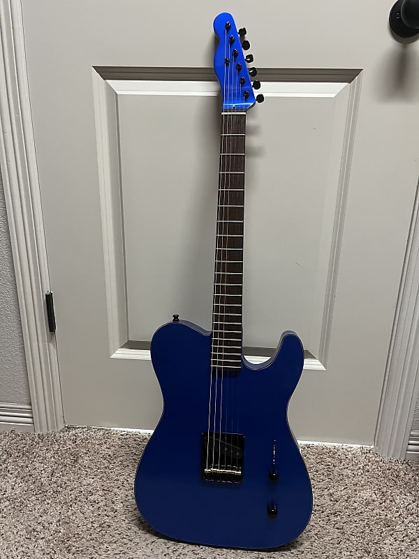 Custom Esquire Tele Nitro Blue Musikraft Eldred Mod Matching Reverb