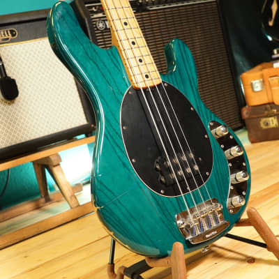 Ernie Ball Music Man Stingray 4 Bass from 1999 in Translucent Teal image 3