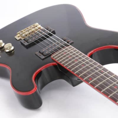 1980's Cort Black & Red Electric Guitar w/ Jackson Style Headstock #43829 image 9