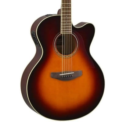 Yamaha CPX600 Medium Jumbo Acoustic-Electric Guitar Old Violin Sunburst image 2