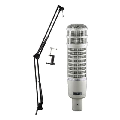 Electro Voice RE20 Broadcast Dynamic Microphone Bundle with Buhnecaster Mount