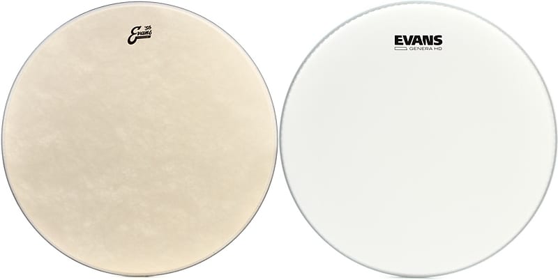 Evans Calftone Bass Drumhead - 26 inch + Evans Genera HD Coated Head - 14 inch Bundle image 1