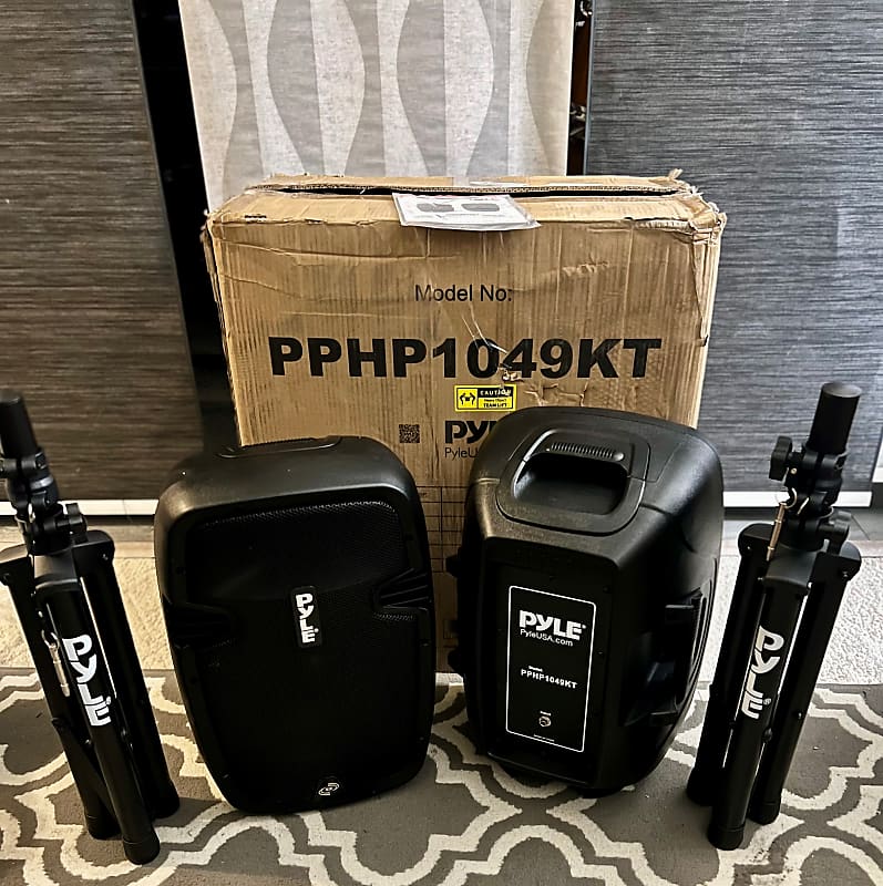 Pyle Pro 10" Active + Passive PA System Package Kit Reverb