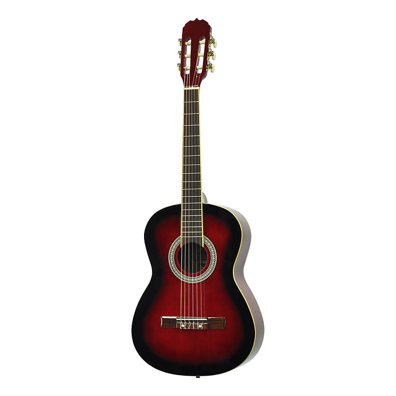 Martinez 3/4 Size Beginner Slim Neck Classical Guitar (Wine | Reverb