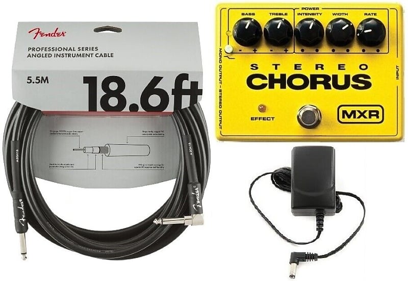 MXR M-134 Stereo Chorus Guitar Effects Pedal M134 Rate & Width Knobs Mono Or Stereo ( FENDER 18FT ) image 1