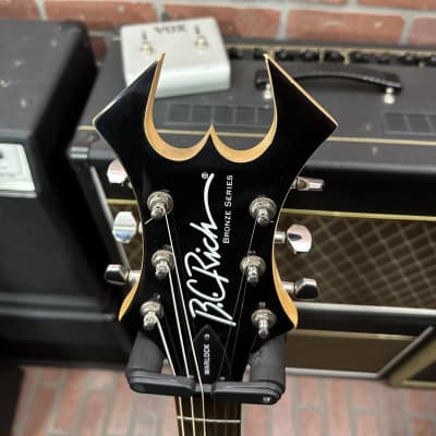 B.C. Rich Tribal Warlock Black White image 6