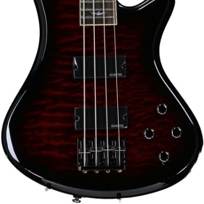 Schecter Stiletto Extreme 4 Bass Guitar - Black Cherry image 1