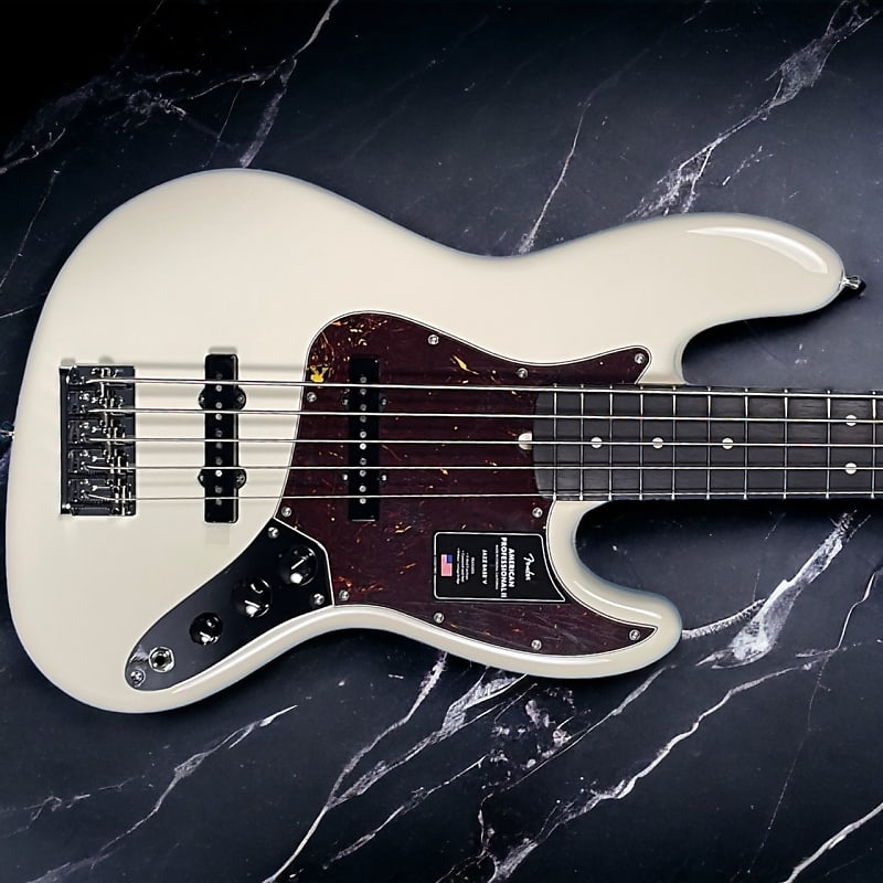 Fender AM Pro II Jazz (5), Olympic White / Rosewood image 1