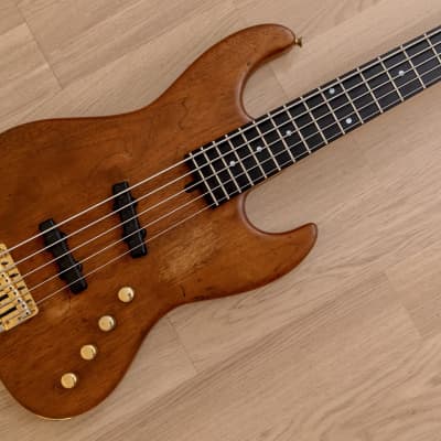 Moon JJ-5 Jazz Bass Five String Mahogany Body w/ Bartolini Pickups, Gold Hardware, Case image 1