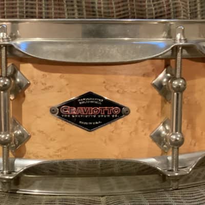 Craviotto 4x14 Birdseye Maple snare drum. From Craviotto’s collection 2004 image 1