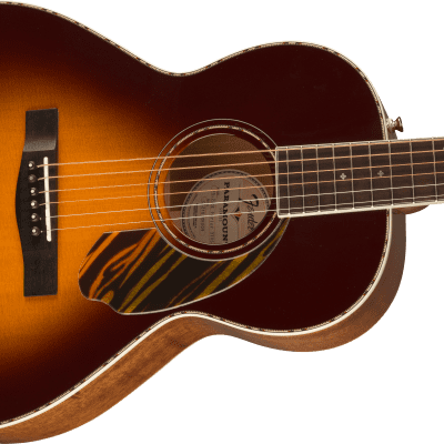 Fender PS-220E Parlor Ovangkol Fingerboard 3-Color Vintage Sunburst image 1
