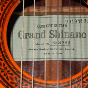 HAND MADE VINTAGE SHINANO GS250 CLASSICAL CONCERT GUITAR IN EXCELLENT CONDITION image 5