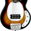 Sterling By MusicMan Sterling by Music Man StingRay Classic Ray25CA Bass Guitar in 3-Tone Sunburst, 5-String, Right, (RAY25CA-3TS-R1)