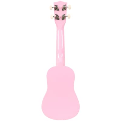 Diamond Head DU-110 Rainbow soprano ukulele, pink with gig bag image 3