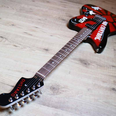 Custom Squier Jazzmaster Skullcat Guitars Qnstang No Control Punkrock Stencil image 14