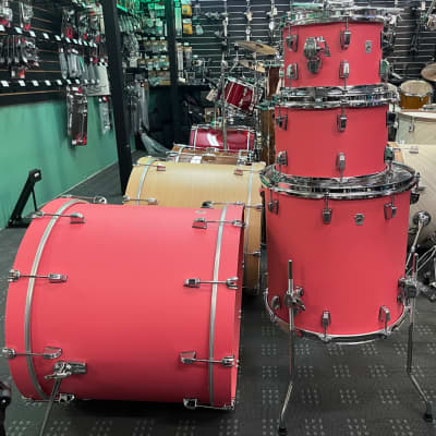 Ludwig Neusonic 4pc 10/12/16/22 Limited Edition Shell Pack 2021 Coral Red image 2