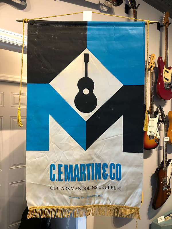 1960s Martin Guitar Dealer Banner Vintage Memorabilia Reverb