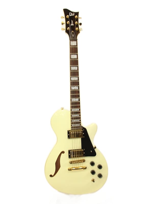 ESP LTD Xtone PS-1 Semi-hollow Electric Guitar - Vintage White image 1