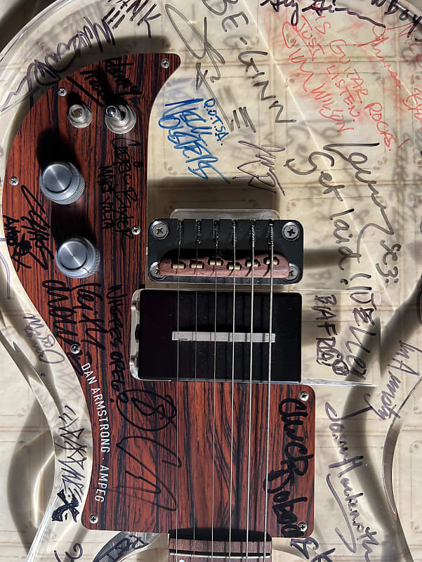 Autographed Ampeg Dan Armstrong Lucite Guitar Reissue 1999