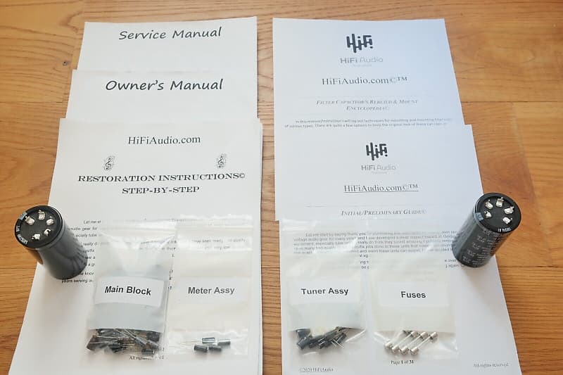 Pioneer SX-880 restoration kit filter capacitor repair rebuild fix  			