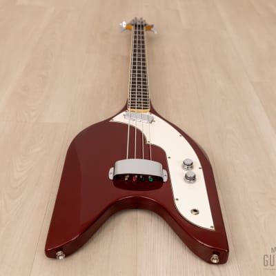 2000s Eko Rok IV Rokes Bass Vintage Reissue Wine Red w/ Case | Reverb