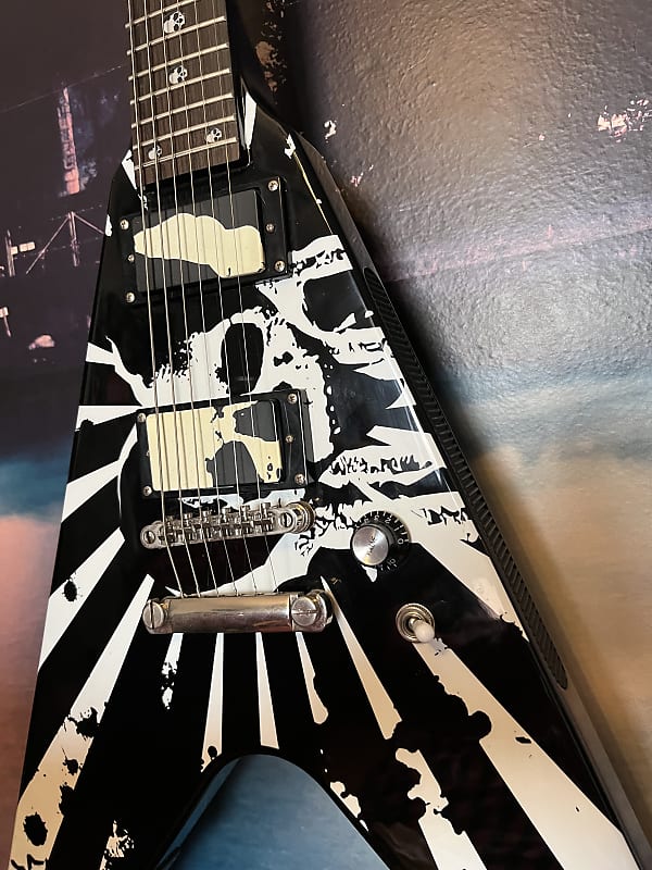 Epiphone Robb Flynn Signature Love / Death Baritone Flying V | Reverb