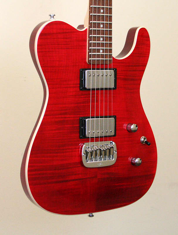 G&L Tribute ASAT Deluxe Carved Top, Transparent Red image 1