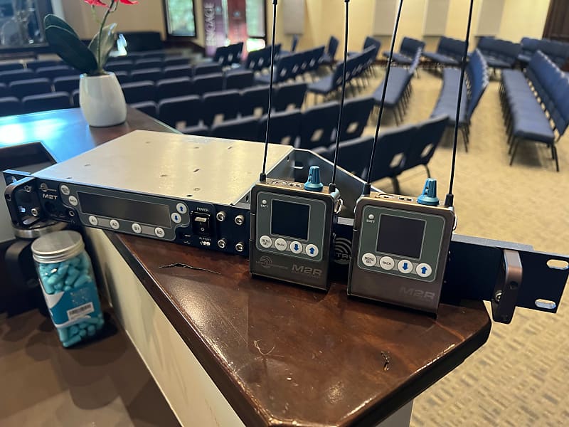 Lectrosonics M2T + M2R 2010s Gray and Blue Reverb