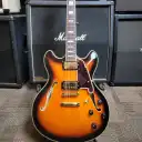D'Angelico Excel EX-DC Semi-Hollow with Stop-Bar Tailpiece - Sunburst