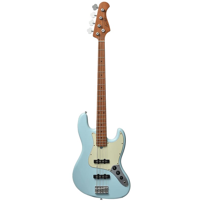 Bacchus BJB-1-RSM/M-PTL-SOB Universe Series Roasted Maple Electric Bass,  Pastel Sonic Blue