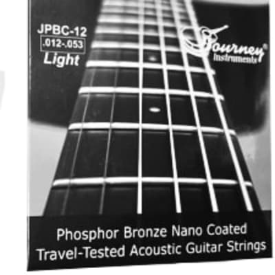 Journey Instruments Phosphor Bronze Coated Acoustic Guitar Strings, Light, 12-53 image 2