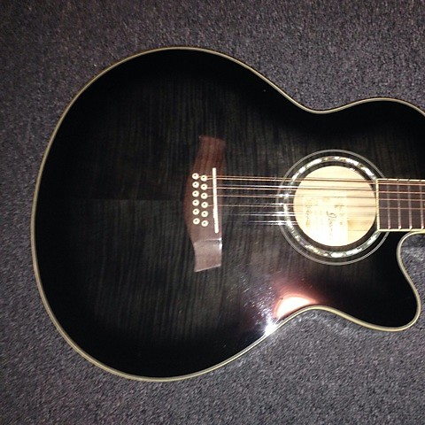 Ibanez AEL2012ETKS 12 String Acoustic Electric Guitar 2012 Transparent Black