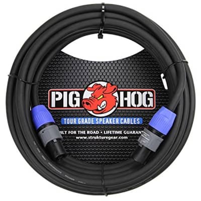 Pig Hog PHSC100SPK High Performance 14 Gauge 9.2mm speakON Speaker Cable, 100 Feet,Black image 1