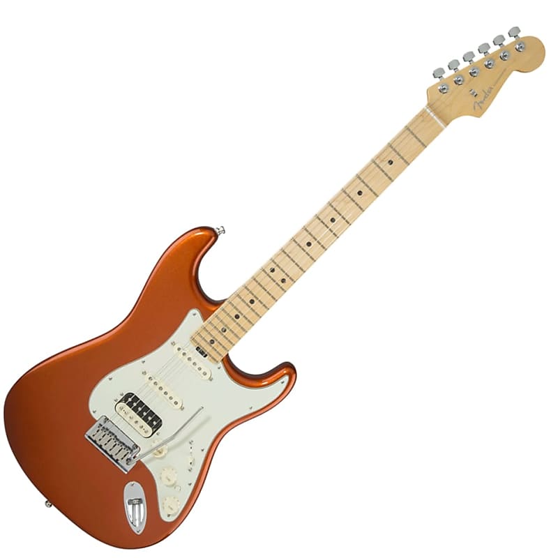 Fender American Elite Stratocaster HSS Shawbucker Maple Fingerboard W/Case  - Autumn Blaze Metallic | Reverb