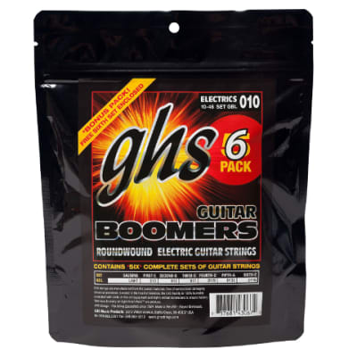 6 Pack GHS GBL Boomers Electric Guitar Strings Light 10-46 image 1