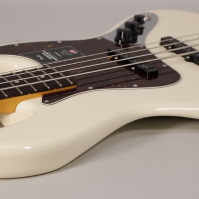 2022 Fender American Professional II Jazz Bass Olympic White w/OHSC image 6