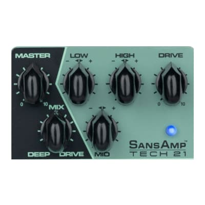 Tech 21 YYZ Geddy Lee Shape-Shifter Signature SansAmp Pedal with 12dB Boost Stomp Switch, Mix Control, and 3-Band Active EQ image 5