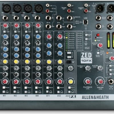 Allen & Heath ZED-10FX 10-channel Mixer with USB Audio Interface and Effects image 1