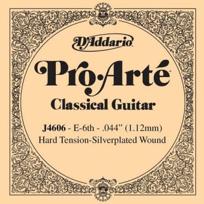 D'Addario J4606 Pro-Arte Nylon Classical Guitar String Hard Tension Sixth String for sale