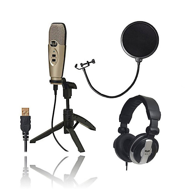 CAD U37 USB Condenser Microphone Bundle With EPF 5A Pop Filter