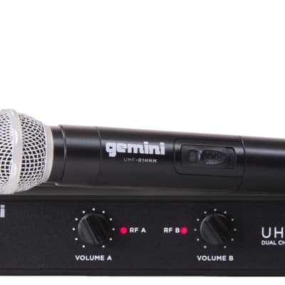 Gemini UHF-02M 2-Channel Wireless Microphone System - Band S34