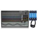Behringer Eurodesk SX2442FX 24-Input 4-Bus Studio/Live Mixer with 4 FREE XLR Cables  and 1 Headphone