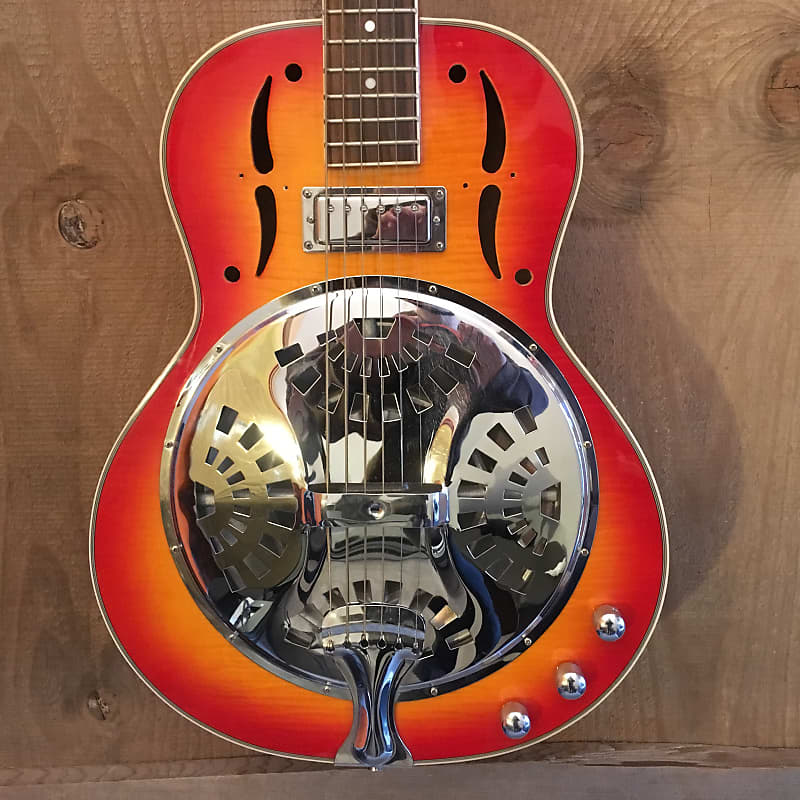 Jay Turser JT-900RES Resonator Acoustic Electric Guitar Cherry Sunburst image 1