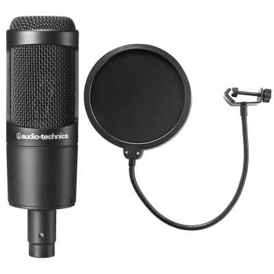 Audio Technica AT2035 Condenser Microphone with Microphone Windpop