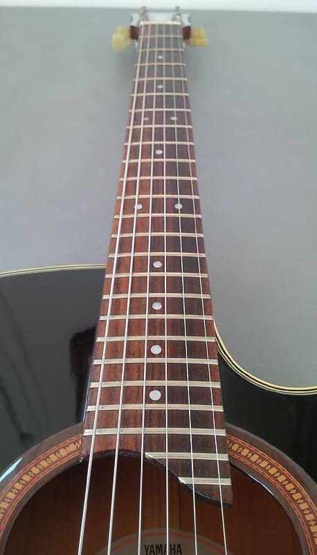Yamaha APX-6C Black Cutaway Electro Acoustic Guitar (1994) | Reverb