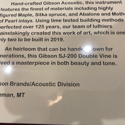 Gibson J-200 Double Vine Custom Shop 2019 Sunburst image 7