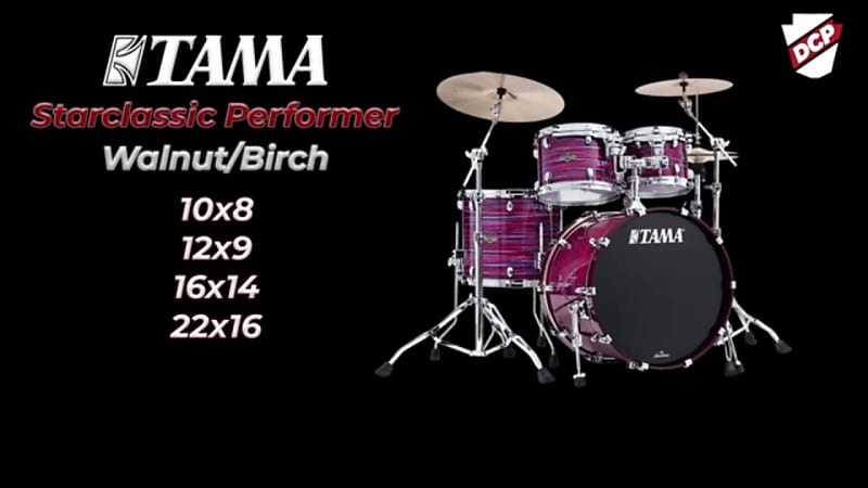 Tama Starclassic Walnut/Birch 4pc Drum Set Lacquer Phantasm Oyster image 1