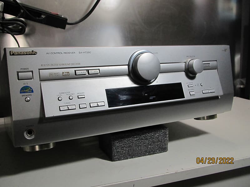 Panasonic SA-HT290 Home Theater Receiver w Remote - Tested - Sub Amplifier & Digital inputs - Silver image 1