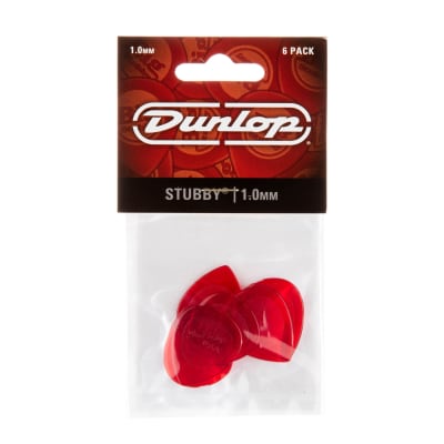 Dunlop - 6 Pack Stubby Jazz Guitar Pick 1.0mm! 474P100 *Make An Offer!* for sale