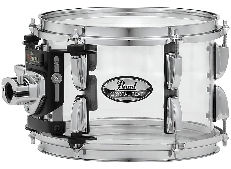 Pearl Crystal Beat Ultra Clear 8x7" Rack Tom Tom Drum Acrylic CRB0807T/C730 NEW | Authorized Dealer image 1